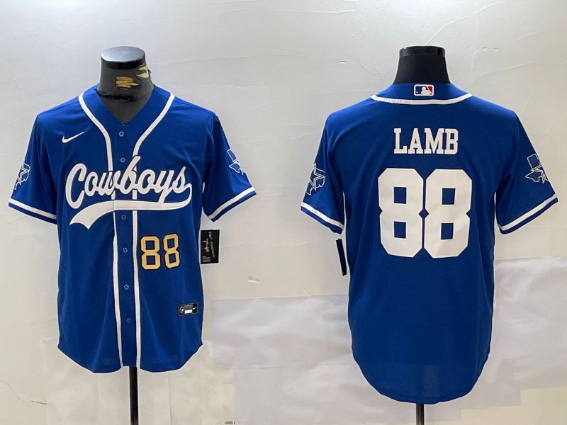 Men Dallas Cowboys #88 Lamb Blue Joint Name 2024 Nike Limited NFL Jersey style 9301->indianapolis colts->NFL Jersey